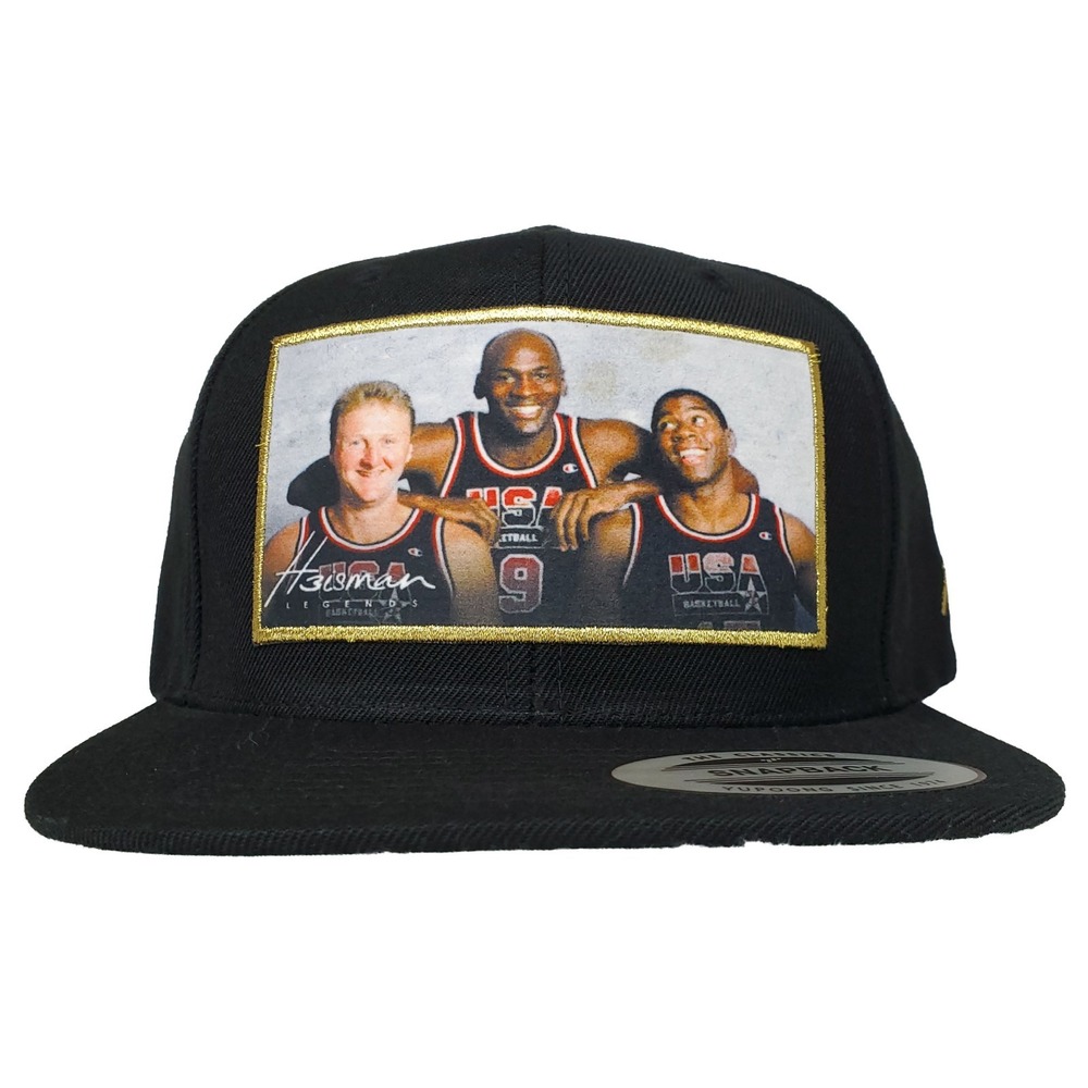 Dream Team Michael Jordan Larry Bird Magic Johnson NBA Snapback Hat Cap NWT